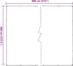 vidaXL Przezroczysta plandeka z oczkami 4x8 m PVC 10