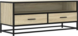 vidaXL Szafka pod telewizor, dąb sonoma, 100x34,5x40 cm 2