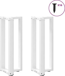 vidaXL vidaXL Nogi do stołu konsolowego, 2 pcs., białe, 20x28x(72-73)cm, stal 3