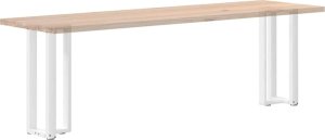 vidaXL vidaXL Nogi do stołu konsolowego, 2 pcs., białe, 20x28x(72-73)cm, stal 7