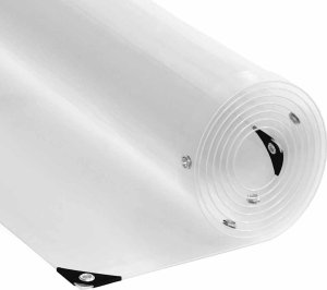 vidaXL Przezroczysta plandeka z oczkami 3x4 m PVC 1