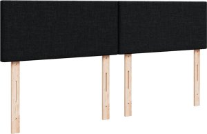 vidaXL vidaXL Rama łóżka otomana z materacem, czarna, 160x200 cm, tkanina 7
