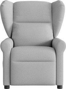 vidaXL Rozkładany fotel masujący, szary, obity tkaniną 3