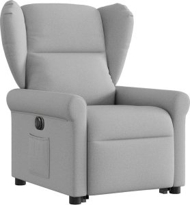 vidaXL Podnoszony fotel masujący, elektryczny, rozkładany, szary 3