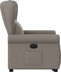 vidaXL Podnoszony fotel rozkładany, elektryczny, kolor taupe, tkanina 5