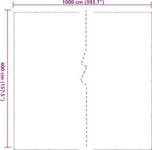 vidaXL Przezroczysta plandeka z oczkami 4x10 m PVC 10