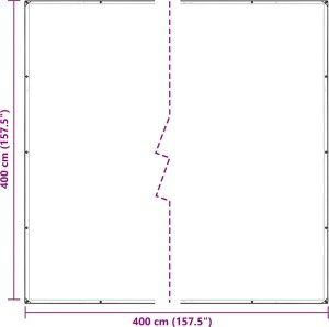 vidaXL Przezroczysta plandeka z oczkami 4x4 m PVC 10
