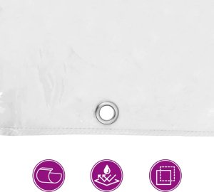 vidaXL Przezroczysta plandeka z oczkami 6x10 m PVC 9