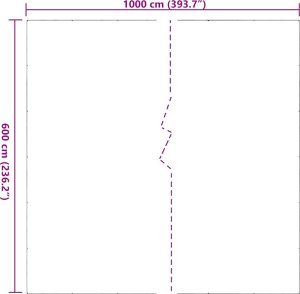 vidaXL Przezroczysta plandeka z oczkami 6x10 m PVC 10