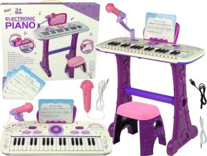 Elektryczne Pianino Keyboard Dla Dzieci Różowy Nuty USB LEAN Toys 1