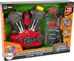 LeanToys Zestaw Majsterkowicza Silnik Do Rozkręcania Światło Dźwięk LEAN Toys 4