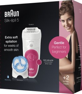 Braun Silk-epil 5 5-511 New - Turquoise - White - 28 tweezers - 0.5 mm - AC - 100 - 240 V - Built-in 4