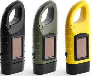 Latarka dynamo solarna 3 led kinetyczna ręczna nakręcana na korbkę klips Latarka dynamo solarna 3 led kinetyczna ręczna nakręcana na korbkę klips 1