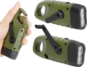 Latarka dynamo solarna 3 led kinetyczna ręczna nakręcana na korbkę klips Latarka dynamo solarna 3 led kinetyczna ręczna nakręcana na korbkę klips 2