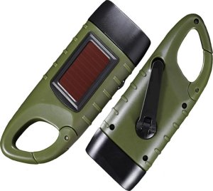 Latarka dynamo solarna 3 led kinetyczna ręczna nakręcana na korbkę klips Latarka dynamo solarna 3 led kinetyczna ręczna nakręcana na korbkę klips 10