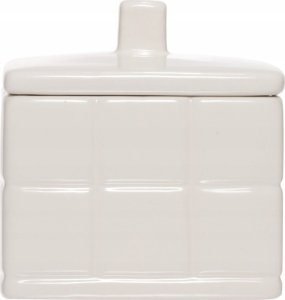 Ceramiczny pojemnik na akcesoria łazienkowe TORINO, 9 x 9 x 10 cm 2