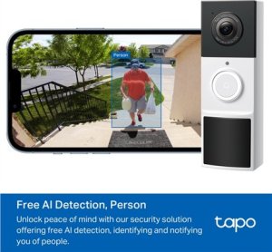 TP-LINK Video Doorbell Camera | Tapo D210 | 3 MP | 1.18mm/F1.8 | IP65 | H.264 | Micro SD, Max. 512 one size 4