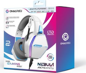 Oniverse Nebula Zestaw słuchawkowy Przewodowa Opaska na głowę Gaming USB Typu-A Biały 7