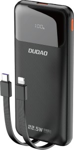Powerbank Dudao K15Pro 20000mAh 22.5W PD USB-C / USB-A / wbudowane kable Lightning i USB-C - czarny 1