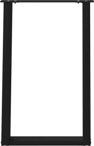 vidXL Nogi do stołu jadalnianego, 2 szt., czarne, 50x(72-73) cm, stal 5