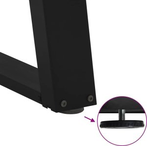 vidXL Nogi do stołu jadalnianego, 2 szt., czarne, 70x(72-73) cm, stal 9