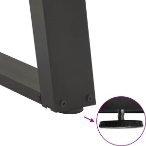 vidaXL vidXL Nogi do stołu jadalnianego, 2 szt., antracyt, 60x(72-73)cm, stal 9