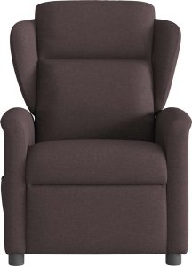 vidaXL Rozkładany fotel masujący, elektryczny, ciemny brąz, tkanina 5