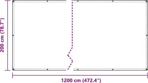 vidaXL Przezroczysta plandeka z oczkami 2x12 m PVC 10