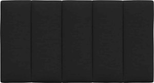 vidaXL Poduszka na wezgłowie, czarna, 80 cm, tkanina 4