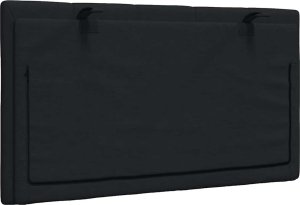 vidaXL Poduszka na wezgłowie, czarna, 80 cm, tkanina 6