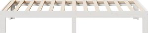 vidaXL Rama łóżka bez materaca, biała, 90x200 cm, lite drewno sosnowe 6