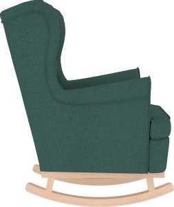 vidaXL Fotel bujany, ciemnozielony, 74x90x102 cm, tapicerowany tkaniną 5