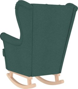 vidaXL Fotel bujany, ciemnozielony, 74x90x102 cm, tapicerowany tkaniną 6