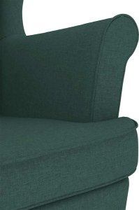 vidaXL Fotel bujany, ciemnozielony, 74x90x102 cm, tapicerowany tkaniną 7