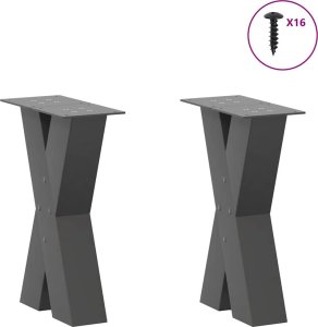vidaXL Nogi do stolika kawowego, 2 szt., antracyt, stal 3