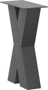 vidaXL Nogi do stolika kawowego, 2 szt., antracyt, stal 4
