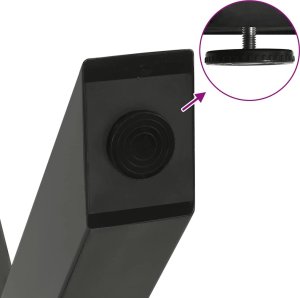 vidaXL Nogi do stolika kawowego, 2 szt., antracyt, stal 9