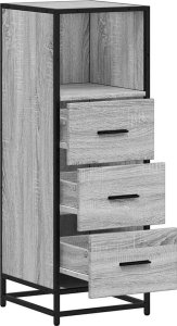 vidaXL Szafka łazienkowa Sonoma Szara 35x37,5x100 cm Drewno klejone 6