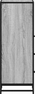 vidaXL Szafka łazienkowa Sonoma Szara 35x37,5x100 cm Drewno klejone 7