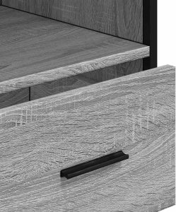 vidaXL Szafka łazienkowa Sonoma Szara 35x37,5x100 cm Drewno klejone 9