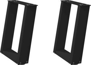 vidaXL Nogi do stolika kawowego, 2 szt., czarne, 38x(42-43) cm, stal 2