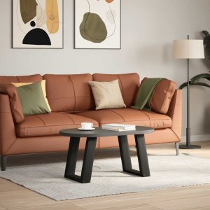 vidaXL Nogi do stolika kawowego, 2 szt., czarne, 38x(42-43) cm, stal 3