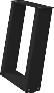 vidaXL Nogi do stolika kawowego, 2 szt., czarne, 38x(42-43) cm, stal 4