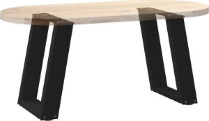 vidaXL Nogi do stolika kawowego, 2 szt., czarne, 38x(42-43) cm, stal 8