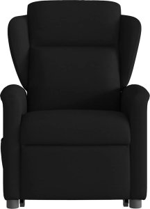 vidaXL Podnoszony fotel masujący, rozkładany, czarny, obity tkaniną 5