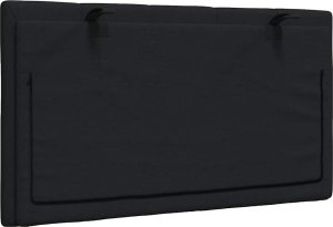 vidaXL Poduszka na wezgłowie, czarna, 90 cm, tkanina 6
