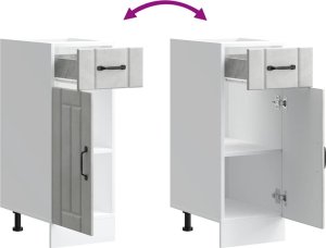 vidaXL Szafka kuchenna dolna Lucca Betonowa szarość Drewno klejone 9