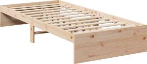 vidaXL vidaXL Łóżko dzienne bez materaca 75x190 cm lite drewno sosnowe 7