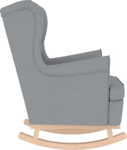 vidaXL Fotel bujany, jasnoszary, 74x90x102 cm, tapicerowany tkaniną 5