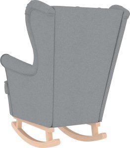 vidaXL Fotel bujany, jasnoszary, 74x90x102 cm, tapicerowany tkaniną 6